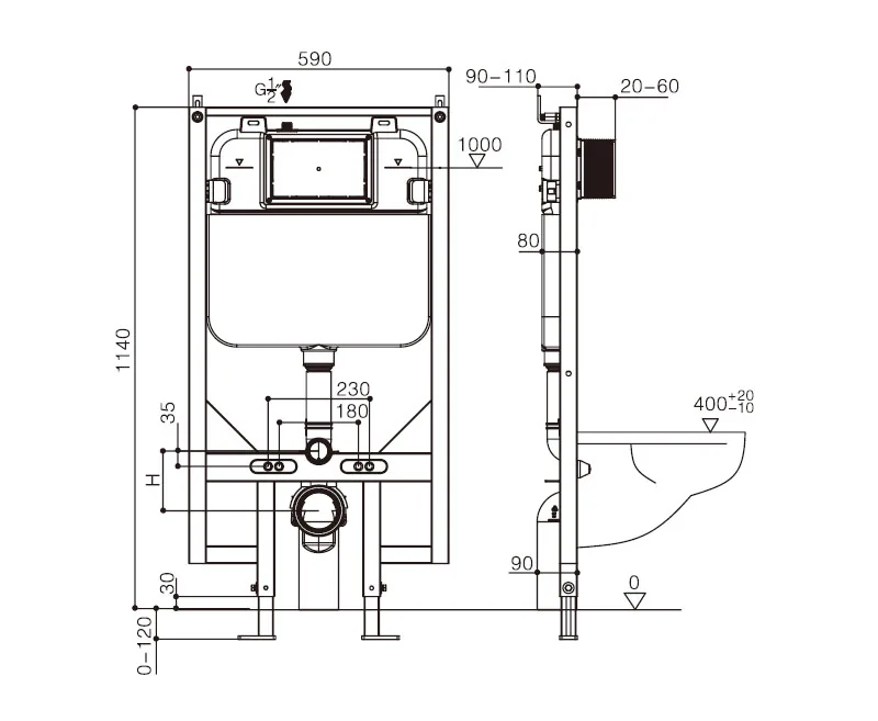 3003 Concealed Cistern thumbnail 2