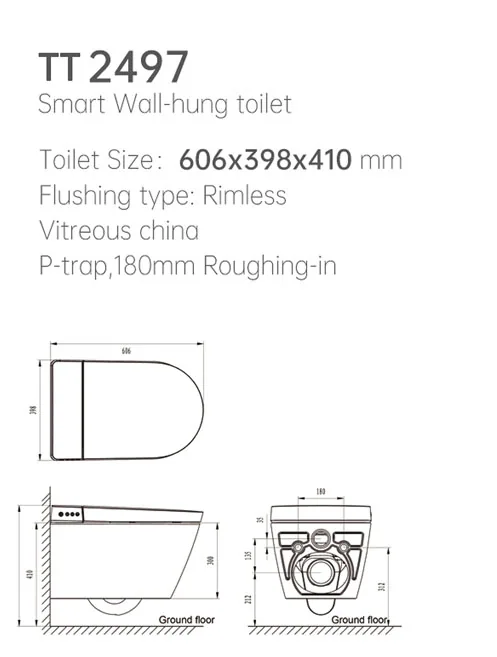 TT2497 Wall Hung Toilet thumbnail 3