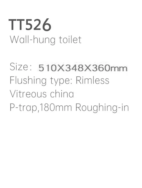 TT526 Wall Hung Toilet thumbnail 2