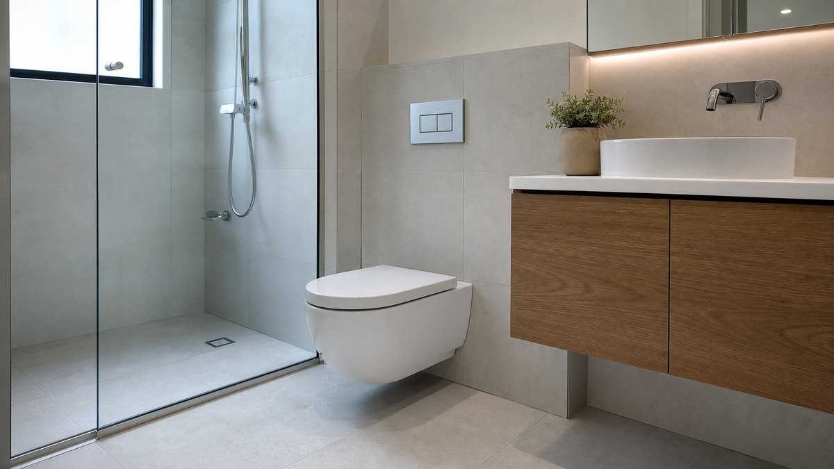 concealed toilet system solution for apartment bathroom projects