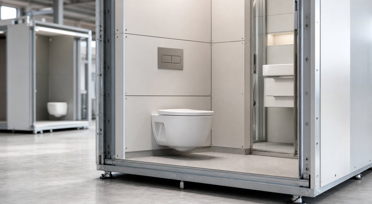 concealed toilet system solution for modular bathroom projects