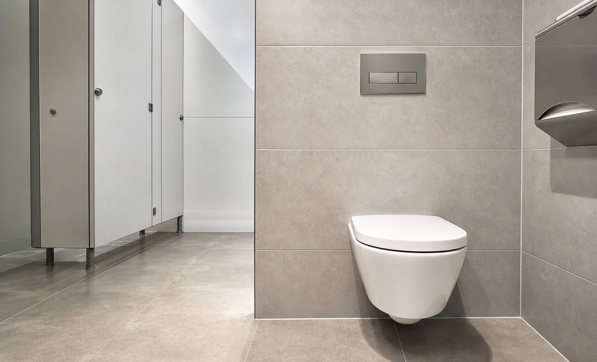 wall hung toilet solution for public restroom projects