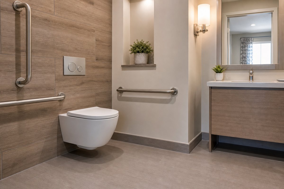 concealed toilet system solution for senior living bathrooms