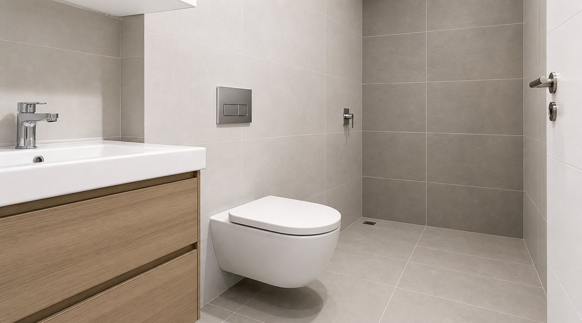 cost-effective wall hung toilet solution for volume housing projects